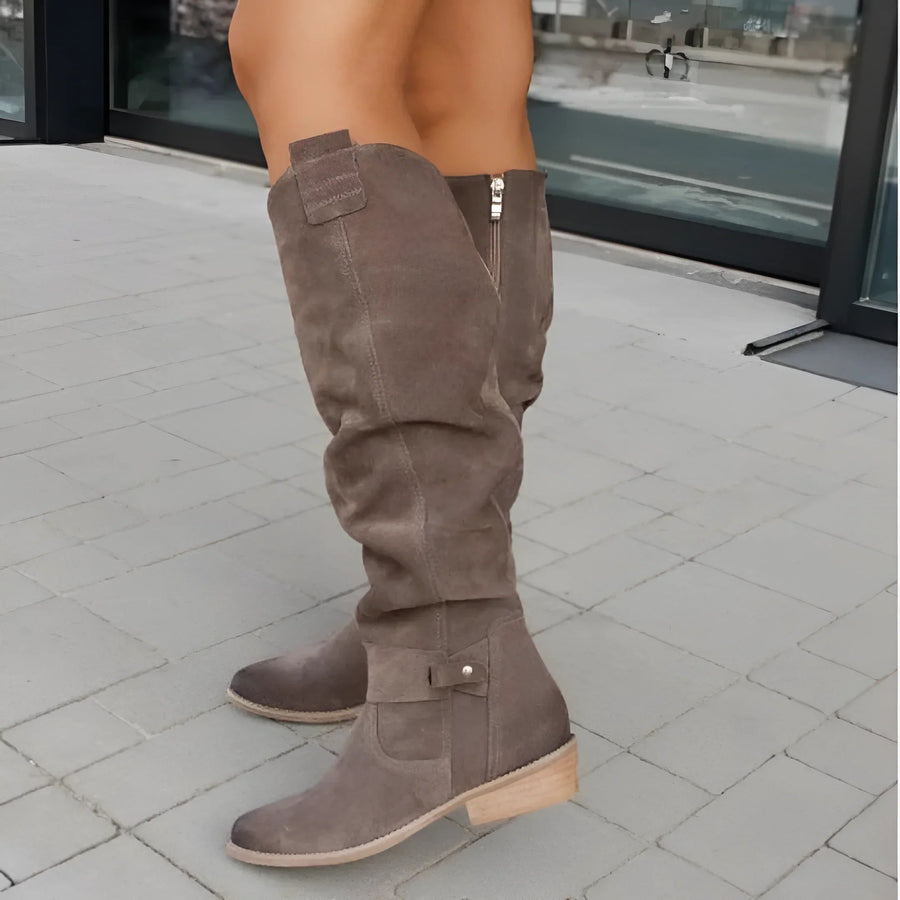 Lou Velour knæstøvler
