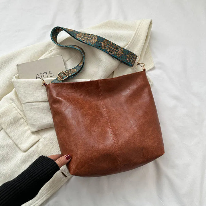 Chelsey  | Vintage Vegansk Læder Skuldertaske