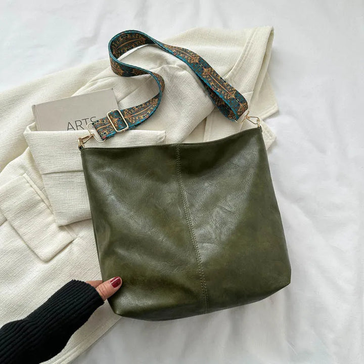 Chelsey  | Vintage Vegansk Læder Skuldertaske