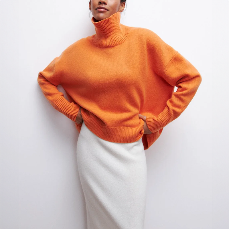 DAMIA | TIDLØS BLØD OG HYGGELIG RULLEKRAVE SWEATER
