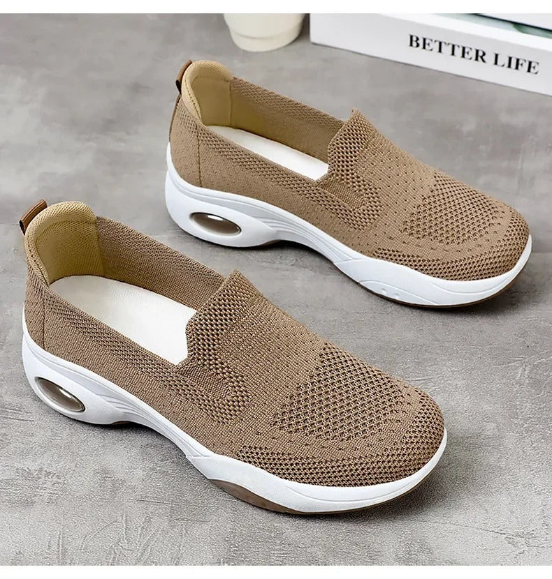 Gitte | Orthopædiske, åndbare Slip-On-Sneakers i strik