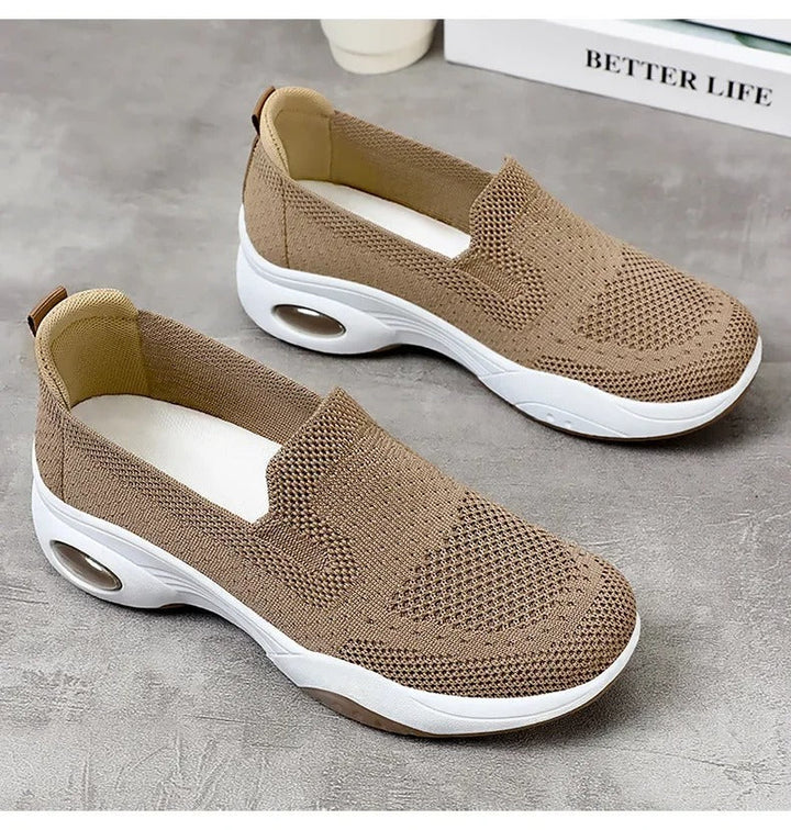 Gitte | Orthopædiske, åndbare Slip-On-Sneakers i strik
