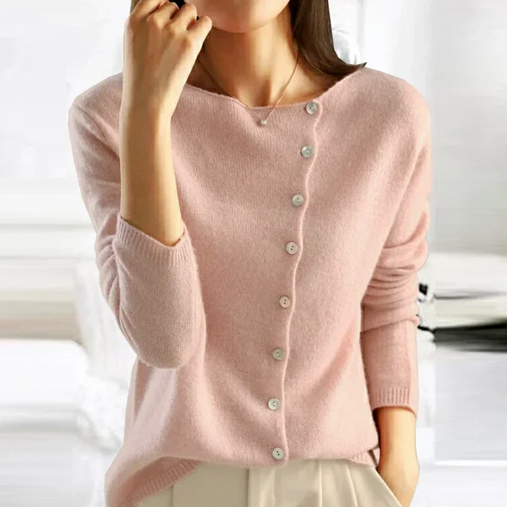 Camille – Elegant blødstrikket cardigan