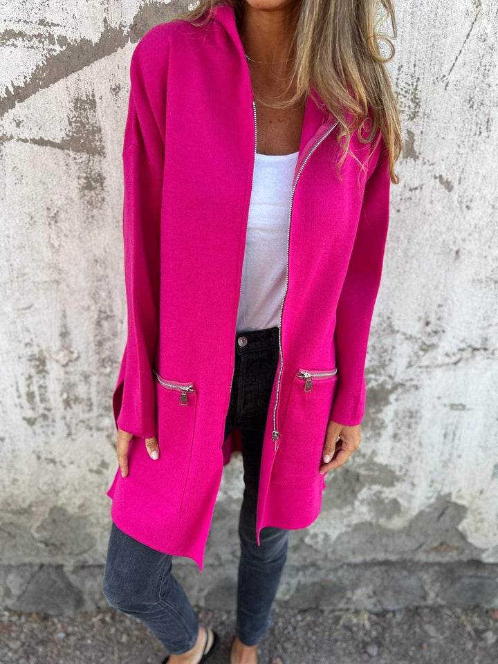 Jula | Cardigan med lynlås, langærmet